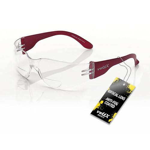 voltX GRAFTER Bifokale Leichtgewichts Industrie Lesen Schutzbrille (KLAR +1.5 Dioptrie)