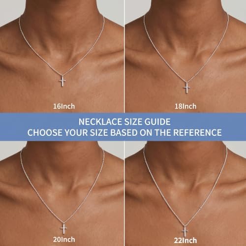 Goldegg 925 Sterling Silver Cross Necklace for Women 20 Inches — view 6