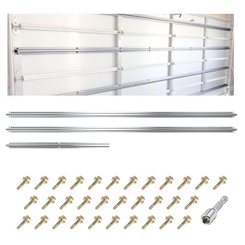 AELIVET 16 FT Garage Door Strut Heavy Duty Steel Garage Door Reinforcement Bracket Garage Door Hurricane Brace Kit DIY & Professional Installation
