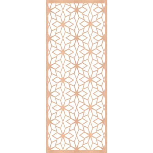 Image of Lake Decorative Pierced Fretwork Wood Wall Panels, 9 3 /8 inchW x 24 3 /8 inchH x 3 /8 inchT, Alder