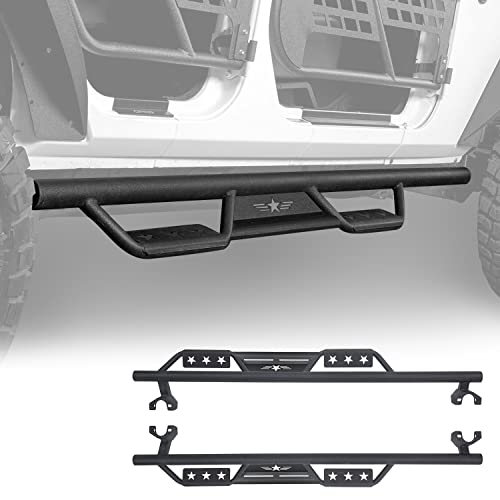 u-Box JKU Side Steps Solid Steel Running Board Nerf Bar for Jeep JK Wrangler Unlimited 2007-2018 4-Door
