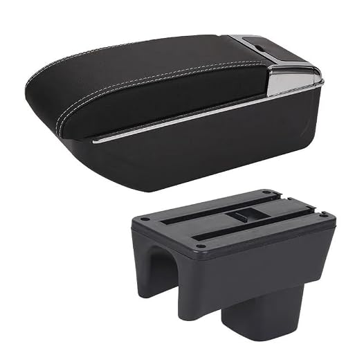 Armrest Box Car Accessories Interior Details Storage Retrofit Parts For Swift 2005-2023(D3 Black white NoUSB)