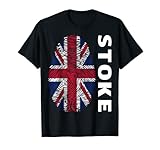 Union Jack Flagge DNA Fingerabdruck Stadt Stoke T-Shirt