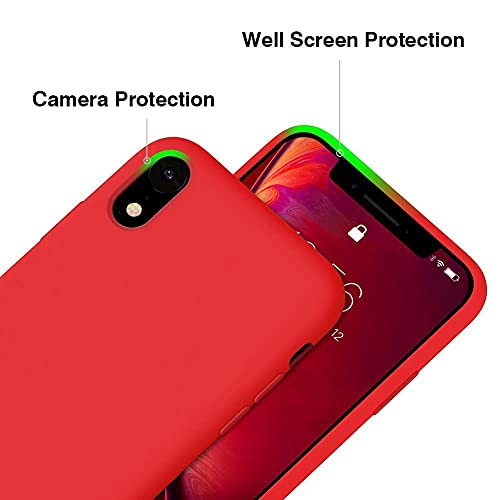Image of mobistyle Apple iPhone XR Soft Silicone, Rubber Silicone Back Cover, Back case, Plain Cover case Red