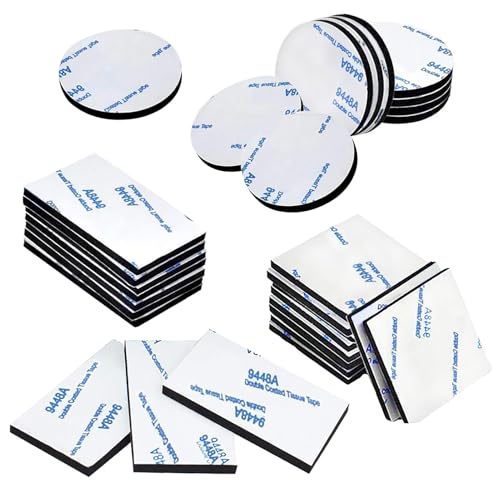 CDRPD 30 Piezas Adhesivo Doble Cara Extrafuerte,Adhesivo Pared,Almohadillas Adhesivas,Pads Adhesivo Doble Cara Espuma,para Marcos Fotos,Decoraciones para Fiestas,Cartele,Estera Piso(Negro)