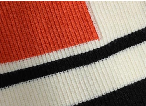 Men's Classic Striped Sweater Loose Fit Winter Warm Pullover Soft Casual Crewneck Knit Sweater4