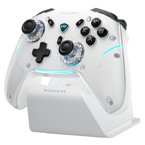 Machenike G5PRO Max SE 1000HZ Wireless Gaming Controller for NS/PC/iOS/Android with Charging Dock,PC Controller Hall Effect Joystick?Triggers/Gyroscope,RGB Backlight