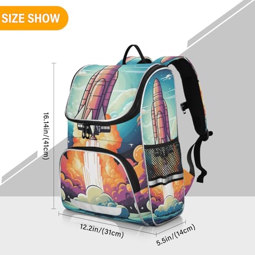 Mochila infantil de cohete espacial para el colegio y viajes escolares de niños 3