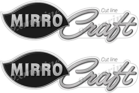 MirroCraft Designer Stickers. Brushed Metal Style - 10 Long. Remastered