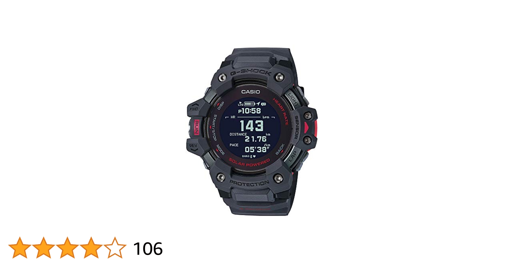 Casio G-Shock G-Squad GBD-H1000-8JR Herren-Armbanduhr , Grau