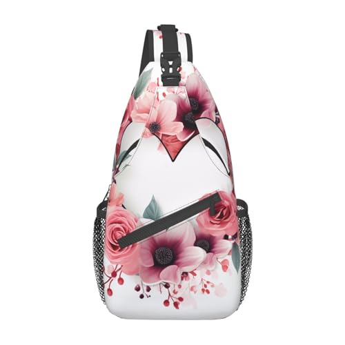 Sac à dos imprimé guirlande d'amour noir pour voyager léger sans effort