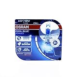  LEDPremium 2x BOMBILLAS HALOGENAS H7 PX26d OSRAM COOL BLUE ADVANCE 55W BRILLO +50% COLOR 5000K USO OFF-ROAD