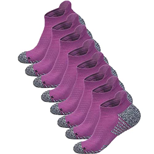 Image of Athletic Running Ankle Socks for Men and Women Pink, Blue, Purple Ankle Socks - 4 Pairs & 6 Pairs