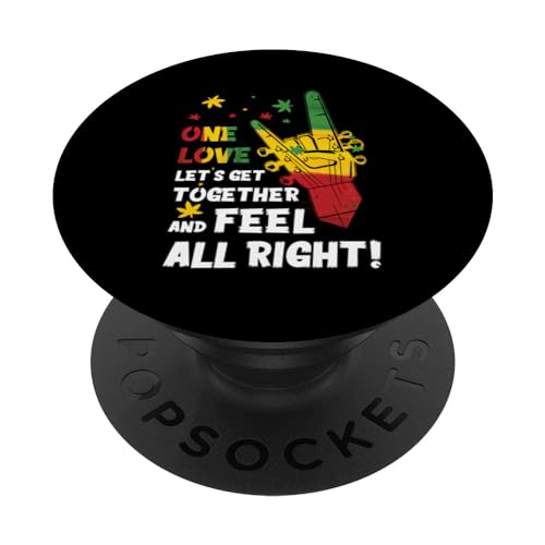Jamaica 1 Amar el reggae Caribe juntos & Sentirse bien PopSockets PopGrip Adhesivo
