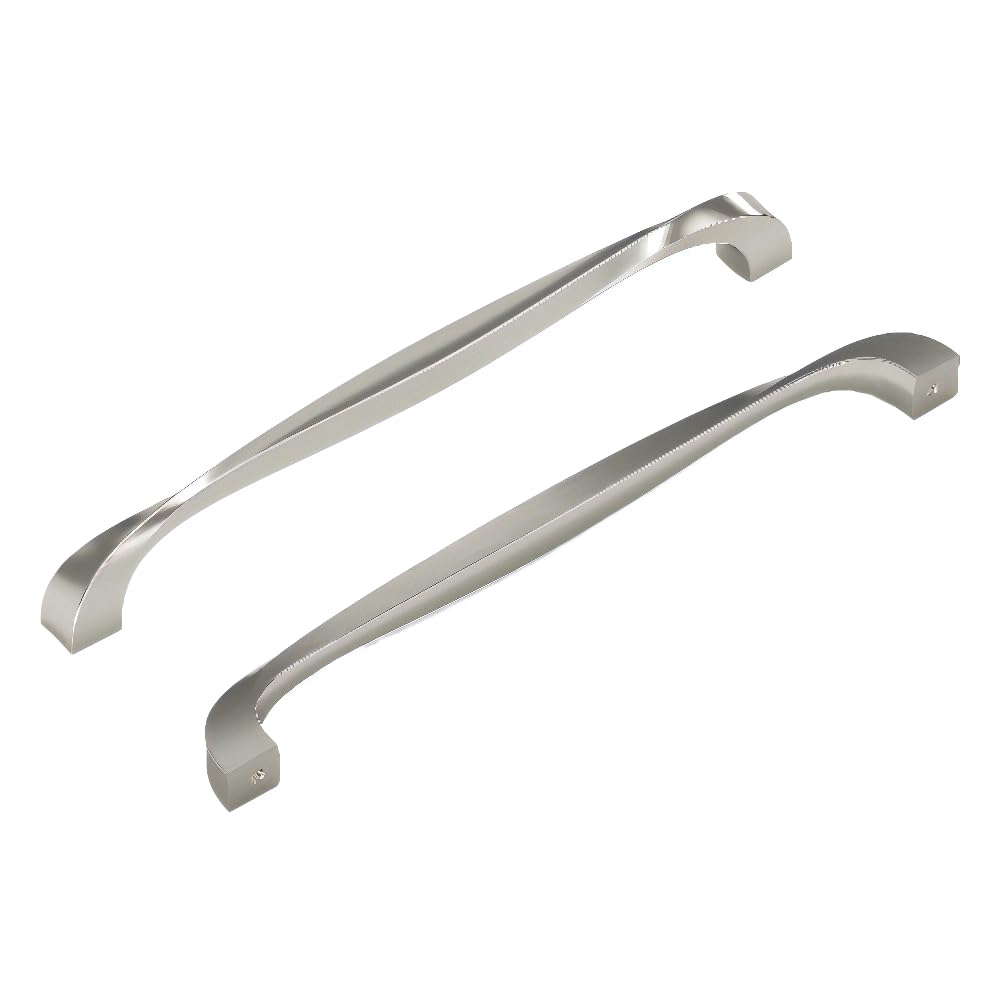 Poignée Twist 224 mm nickel satiné pour remplacer des fixations lâches avec élégance
