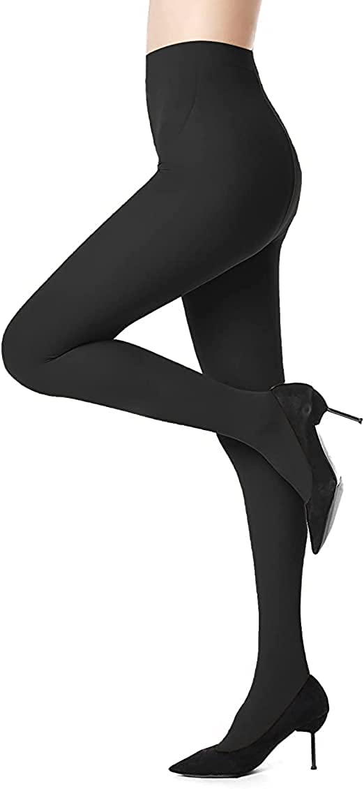 Women Winter Warm Pantyhose Tights Elastic Fleece Lined Leggings Pants_Pack Of 01(Black)-image-19