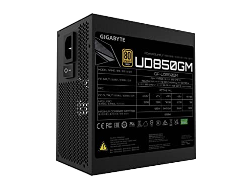 Image of GIGABYTE GP-UD850GM 850W 80 Plus Gold Certified Fully Modular Power Supply