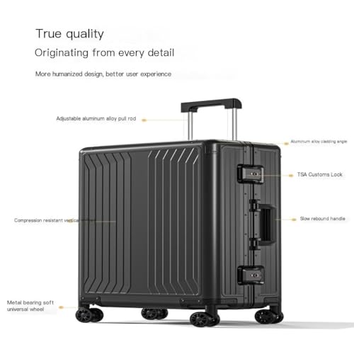 Suitcase Aluminum-magnesium Alloy Suitcase, Boarding Suitcase, Aluminum Alloy Trolley Case, Business Suitcase Suitcase Tags(Silver,28)4