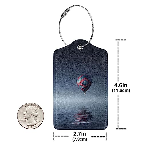 Étiquette de bagage montgolfière avec carte d'identité incluse - 4