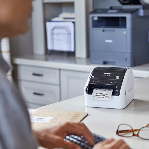 Image of Brother QL-1110NWBC Wide Format, Postage and Barcode Professional Thermal Label Printer with Wireless Connectivity (Renewed Premium) (Refurbished)