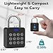 Foxlock Smart Lock Combination Padlock, Fingerprint Gate Lock with Codepad, Biometric Keyless Combo Lock with Bluetooth APP, Waterproof for Storage Unit Outdoor Fence Gate Shed Gym Locker