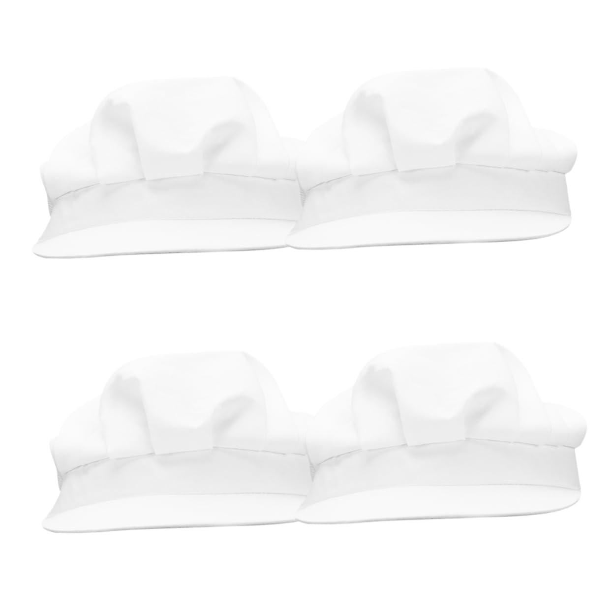 FRCOLOR 1set Breathable Workshop Cap Practical Hair for Men Women Working Hat for Chefs Waiters Workers Mesh Design 4pcs White
