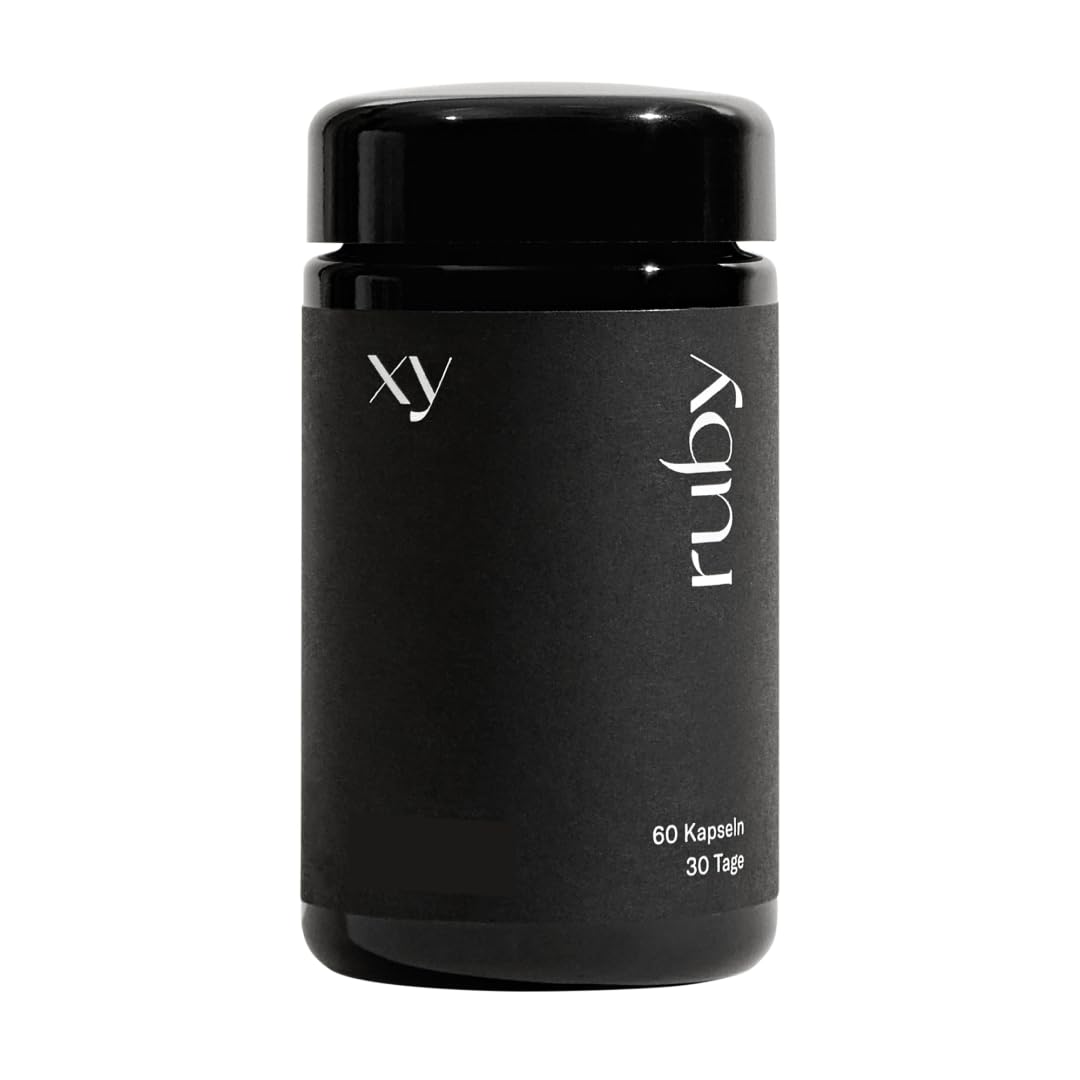 ruby für sie - Maca-Komplex - mit hochdosiertem Shatavari, Rotes Maca, Ginseng, Ingwer & L-Tyrosin - Pflanzenextrakt - 60 Stück – Vegan