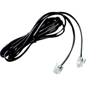 Electraline 48308 telefoonkabel RJ11, 5 m, Zwart