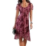 red lace swing dress uk Style: The fresh round neck and short sleeve design provide a chic yet comfortable look, allowing you to transition seamlessly from day to night while feeling confident and stylish.