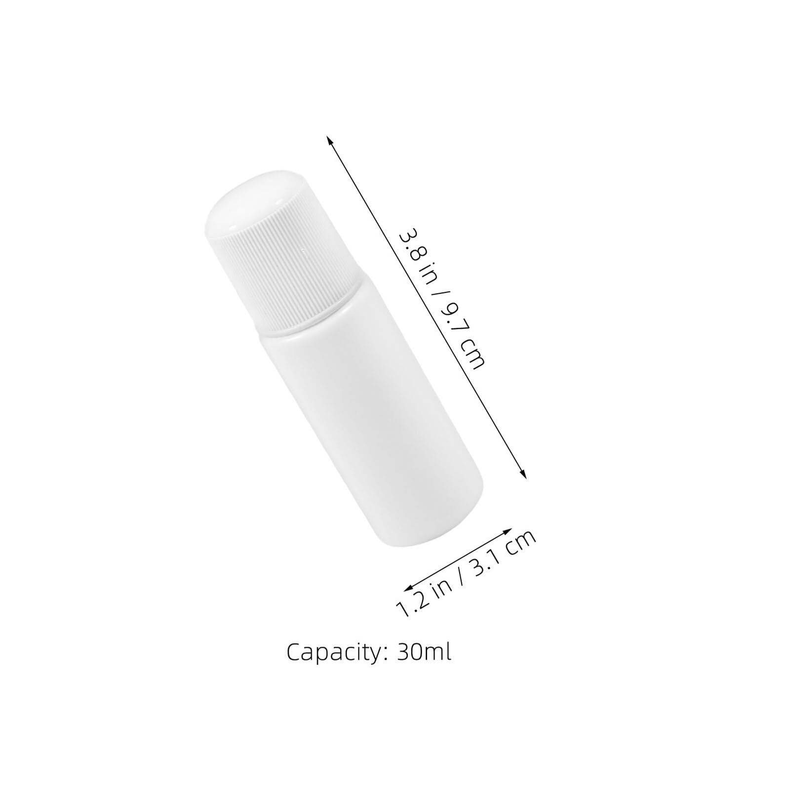 Beaupretty Lot de 8 Flacons Applicateurs Éponge Réutilisables 30ml en Plastique Transparent Blanc, Étanches, pour Soins à Domicile et Déplacements