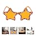 Alipis Star Shaped Frameless Sunglasses with Rhinestones for Women Teens, Unique Trendy Party Eyewear, Orange Rimless Fashion Glasses for Nightclub and Photo Shoot Use