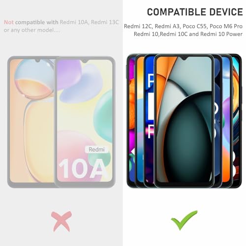 Image of Mr.Shield Top-Notch HD+ Tempered Glass Screen Protector Guard for Redmi A3X / A3 / 12C / Poco C55 / M6 Pro /Redmi 10 Power / 10 and 10C (6.71 Inch)