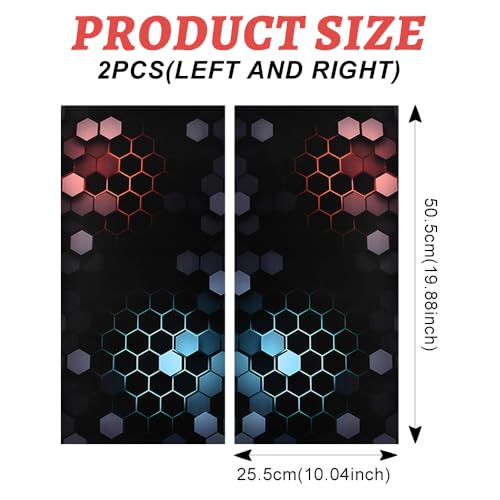Image of Blueshyhall 2PCS Car B-Pillar Vinyl Stickers Honeycomb Waterproof Sun Protection Scratch Vehicle Door Pillar Decals