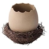 VILLCASE Vaso in Ceramica Forma di Guscio d Uovo Vasi per Piante Grasse Vaso da Fiori da Tavolo da Fiori in Ceramica per Piante