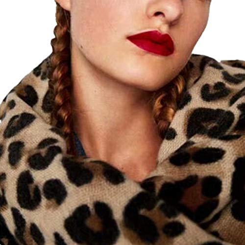 My Sky Womens Large Soft Cashmere Feel Pashmina Shawls Wraps Leopard Scarf4