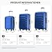 BEIBYE 2088 Zwillingsrollen Reisekoffer Koffer Trolleys Hartschale M-L-XL-Set in 13 Farben, Erweiterbar, (Blau, L)