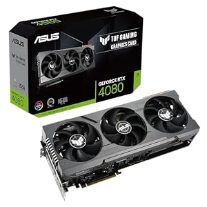 ASUS TUF Gaming GeForce RTX 4080 16GB GDDR6X Gaming Grafikkarte (DLSS 3, PCIe 4.0, 16GB GDDR6X, 2x HDMI 2.1a, 3x DisplayPort 1.4a, TUF-RTX4080-16G-GAMING)