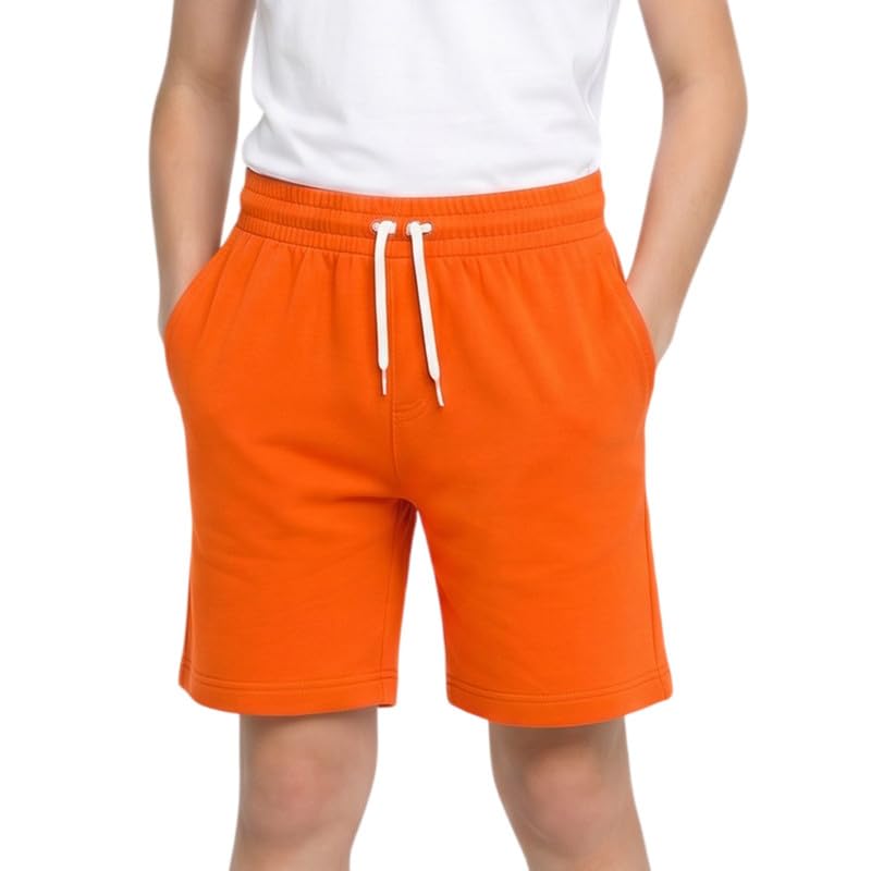 Image of Nusyl Solid & Printed Cotton Blend Shorts for Boys | Comfortable Casual Shorts | Soft Breathable Fabric with Elastic Waistband | Relaxed Fit | 2-16 Years | Multiple Colors