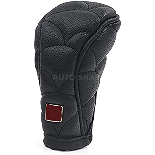 AUTO SNAP Universal Anti-Slip Soft Sponge Padded Zipper Closure Car Gear Shift Knob Cover (Black 1)