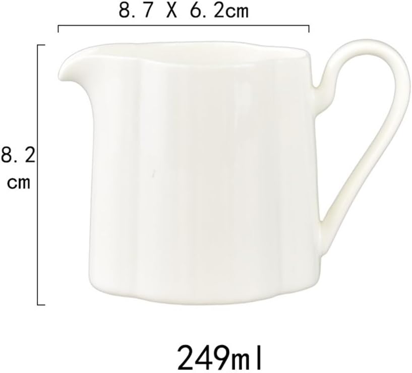 gravy boat set White Ceramic Milk Jug With Spout And Handle Multi-purpose Tea Dispenser Sauce Pot Gravy Boat gravy boat with lid