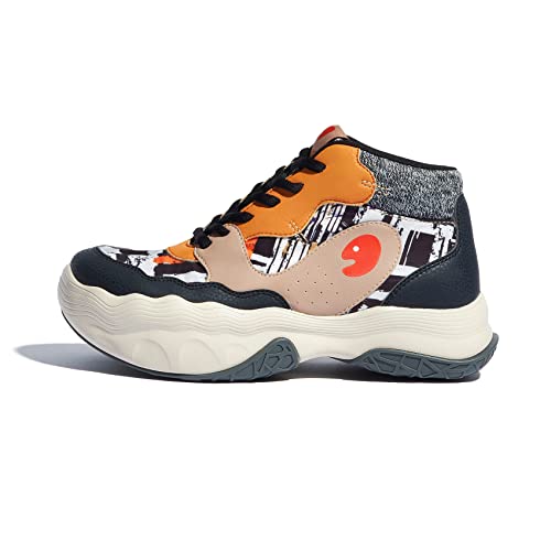 UIN Women's Chunky Platform Fashion Sneakers Walking Casual Comfortable Art Painted Travel Hiking Shoes Catalonia