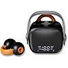 Wireless Ear Clip Headphones Bluetooth 5.3 - Lightweight Bone Conduction Earbuds with LED Display, Open Ear Earphones Compact Mini Design for Small Ears, Fit for Running, Sports & Gym