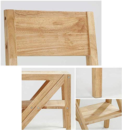 Taburete con peldaños de madera portátil para evitar caídas y optimizar espacios pequeños 6