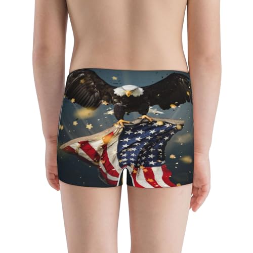 Boys' Cotton Boxer Brief Soft Underwear-North American Bald Eagle3