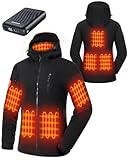 GOTOBI Heated Jacket Fleece with 12V 18400mAh Battery Pack, Soft Fleece Coat for Men Women, Zip-Up Hoodie for Winter Warmth