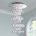 Saint Mossi Modern Glass Raindrop Chandelier Lighting Flush Mount LED Ceiling Light Fixture Pendant Lamp for Dining Room Bathroom Bedroom Livingroom 4 GU10 Bulbs Required H31" X D20"