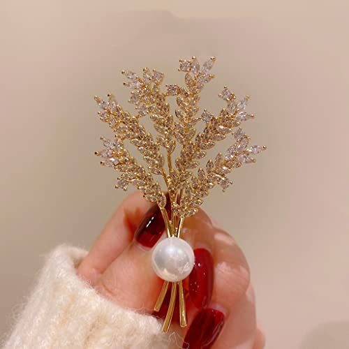 Broche oreille de blé dorée un souvenir poétique pour vos fêtes