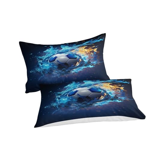 Funda nórdica fútbol 3 piezas juego de cama microfibra 200x200 cm con cremallera 3