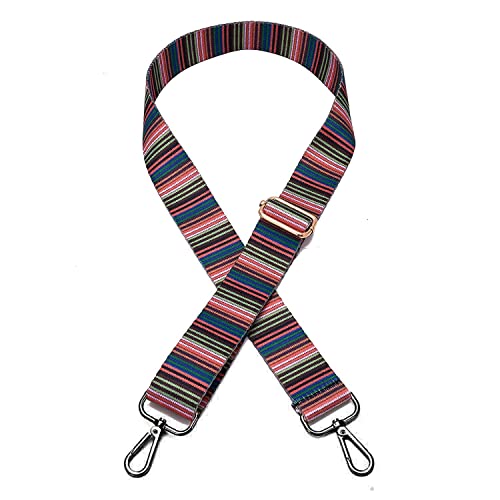Image of ZOOEASS Nickel Buckles Wide Shoulder Strap Adjustable Replacement Belt Gun Buckles Guitar Style Crossbody Bag Strap
