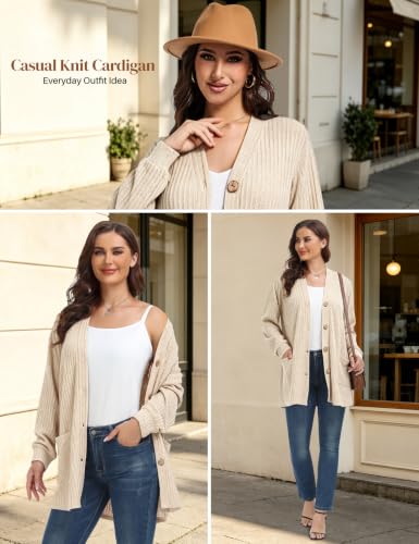Image of MONNURO Plus Size Cardigan for Women Lightweight Open Front with Pockets